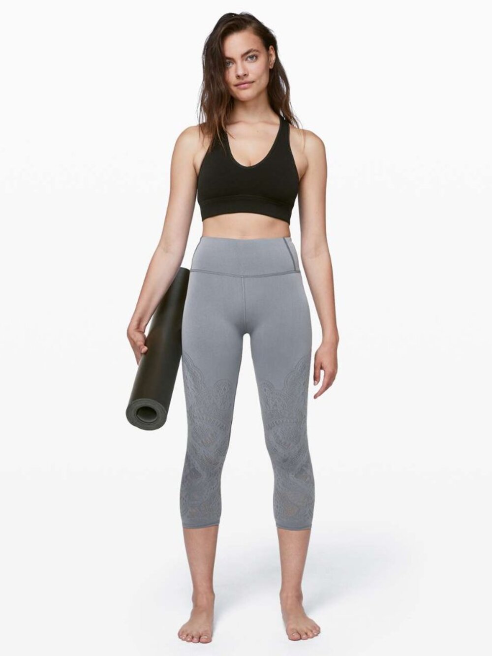 Lululemon Reveal Crop *Zen Expression Solar Grey